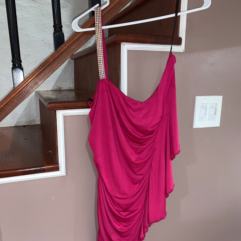 Bebe formal bright pink dress